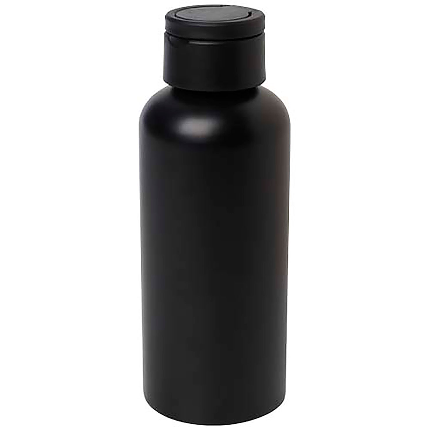 Trinity 600 ml RCS-zertifizierte Wasserflasche aus recyceltem Aluminium mit RPET-Deckel - schwarz