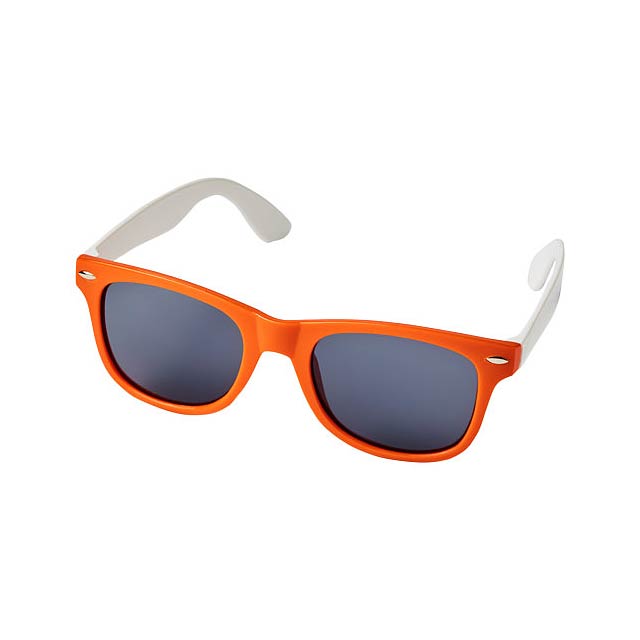 Sun Ray Sonnenbrille mit weißen Bügeln - Orange