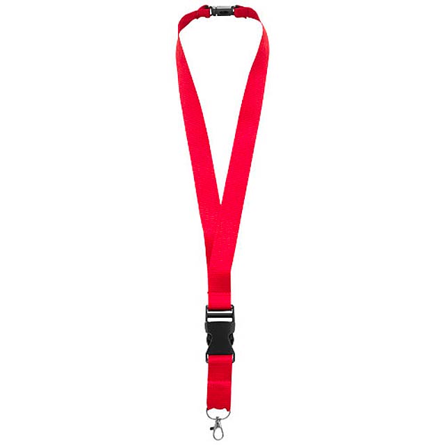 Yogi lanyard detachable buckle break-away closure - red