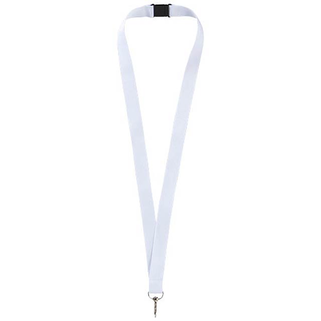 Lago lanyard with break-away closure - white