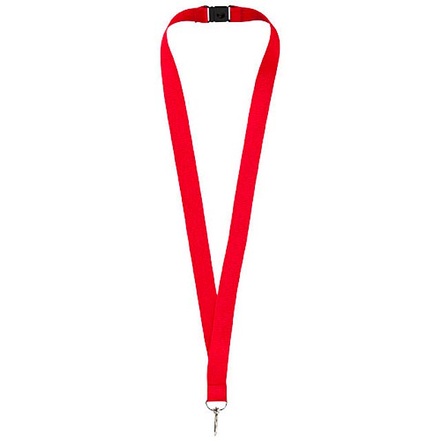 Lanyard Lago s rozepínací pojistkou - červená