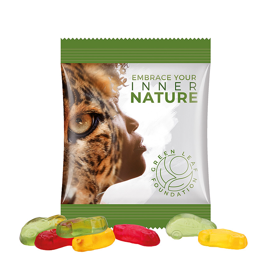 Mini bag 10g, foil white, Trolli fruit jelly gums cars - white Mini bag 10g, foil white, Trolli fruit jelly gums cars - white