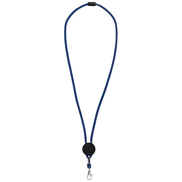 Hagen dual-tone lanyard with adjustable disc - royal blue