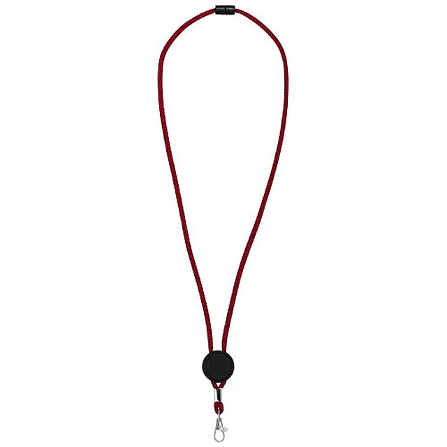 Hagen zweifarbiges Lanyard mit verstellbarem Einsatz - Rot