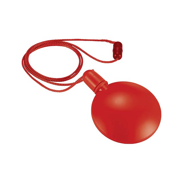 Blubber round bubble dispenser - transparent red
