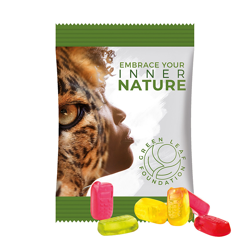 Mini bag 15g, foil white, Trolli fruit jelly gums mobile - white Mini bag 15g, foil white, Trolli fruit jelly gums mobile - white