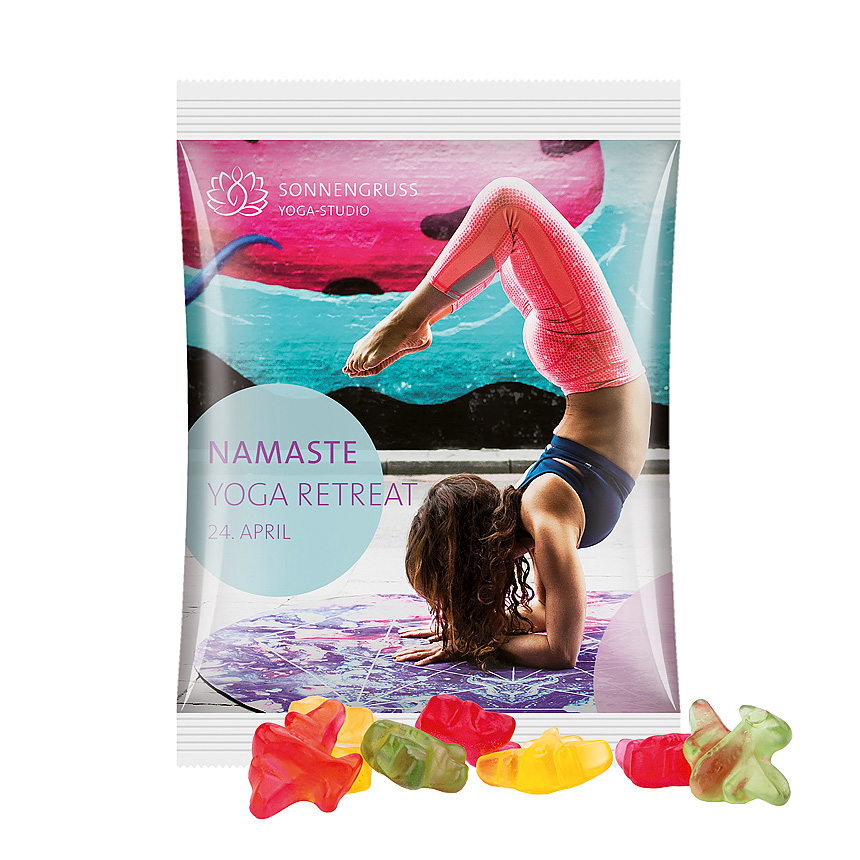 Maxi bag 50g, foil white, Trolli fruit jelly gums plane - bílá