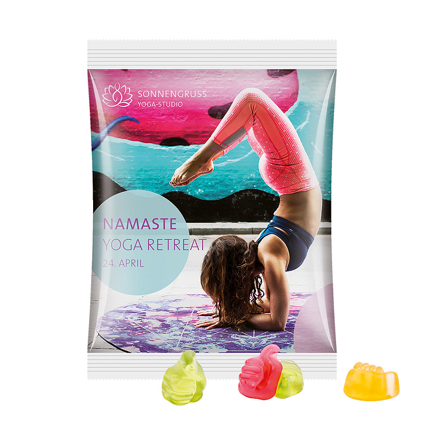 Maxi bag 50g, foil white, Trolli fruit jelly gums thumb - bílá Maxi bag 50g, foil white, Trolli fruit jelly gums thumb - bílá
