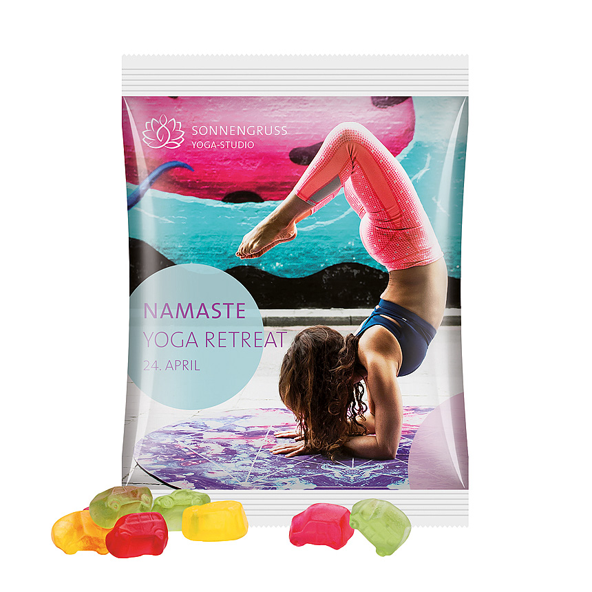 Maxi bag 50g, foil white, Trolli fruit jelly gums car mixture - white