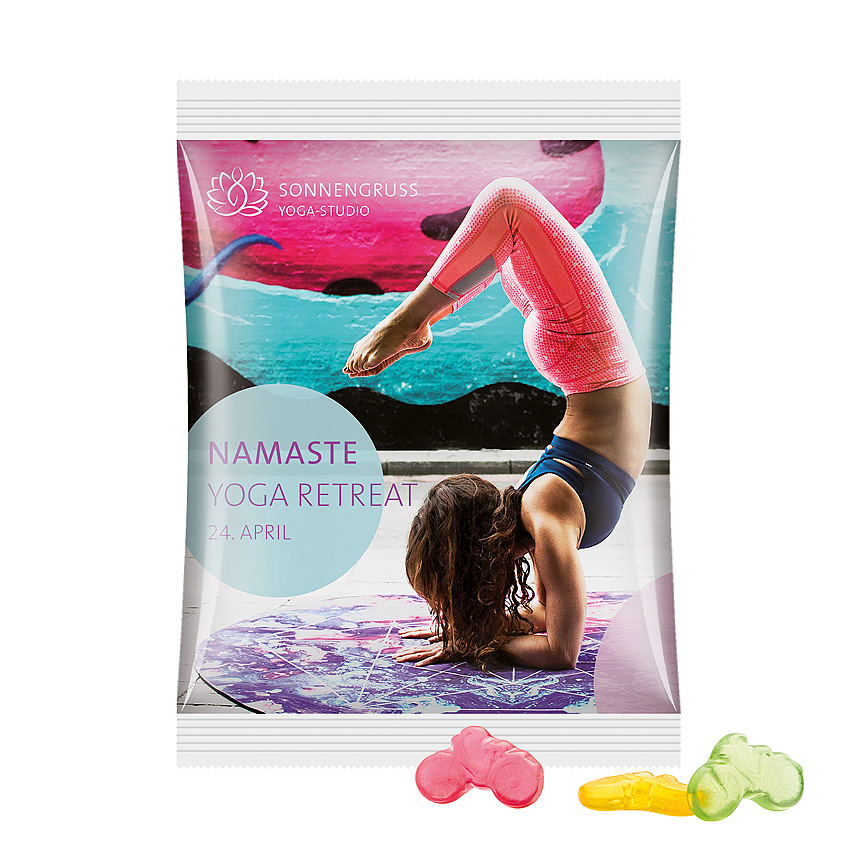 Maxi bag 50g, foil white, Trolli fruit jelly gums bicycle - white Maxi bag 50g, foil white, Trolli fruit jelly gums bicycle - white
