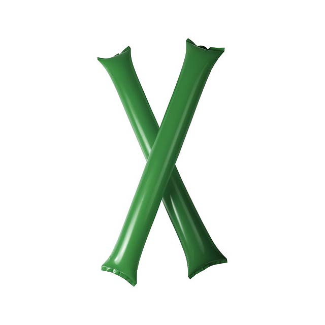 Cheer 2-piece inflatable cheering sticks - green