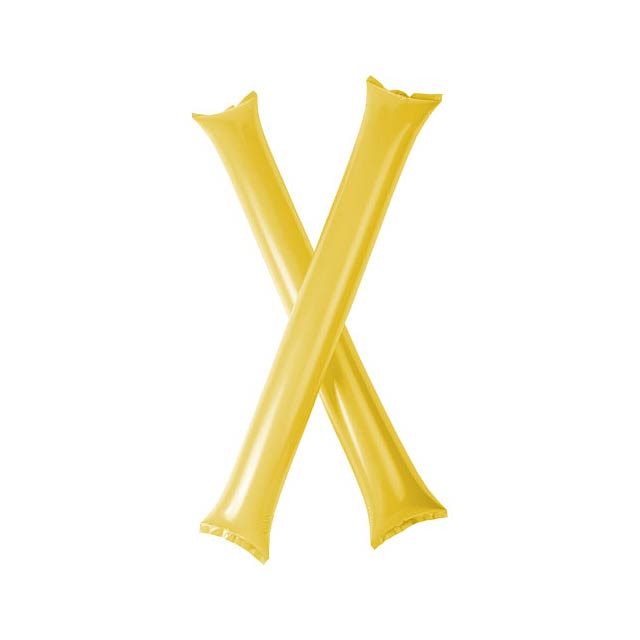 Cheer 2-piece inflatable cheering sticks - yellow