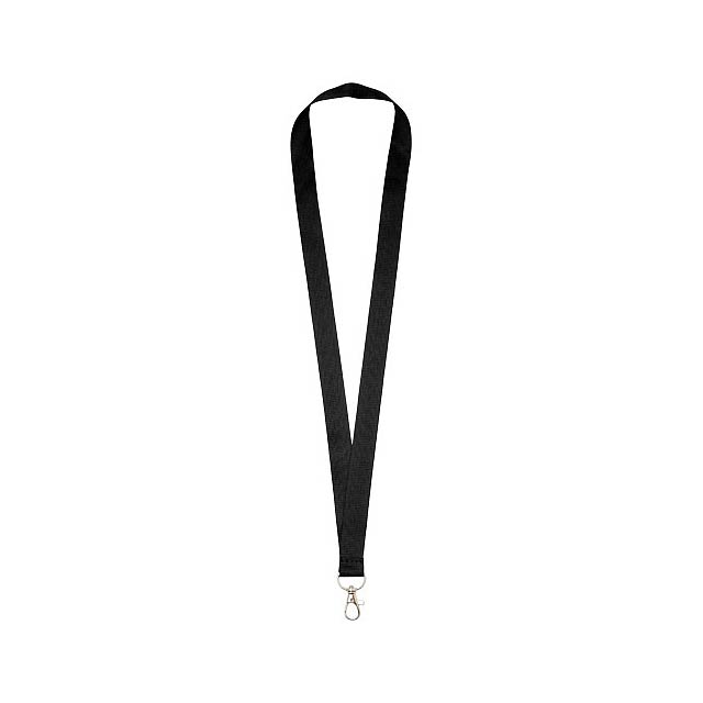 Lanyard Impey s praktickým háčkem - černá