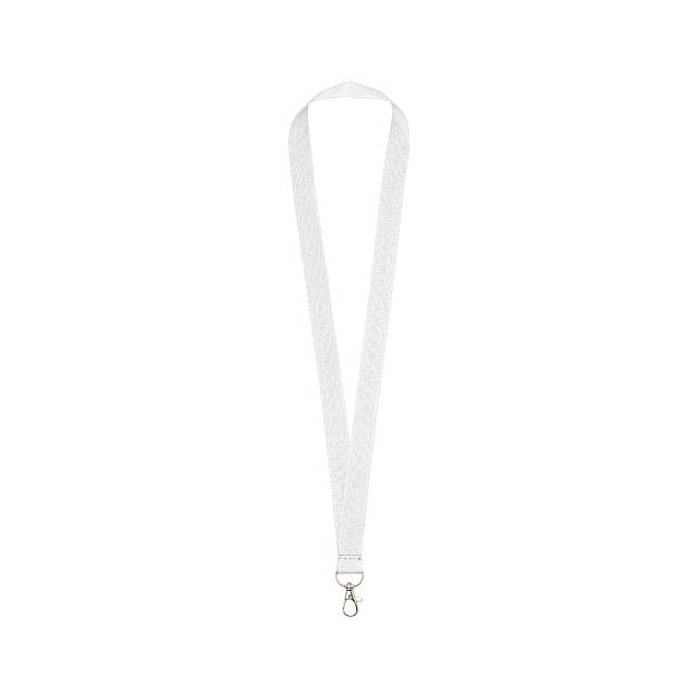 Impey lanyard with convenient hook - white