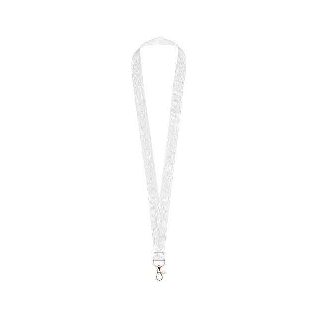 Lanyard Impey s praktickým háčkem - bílá