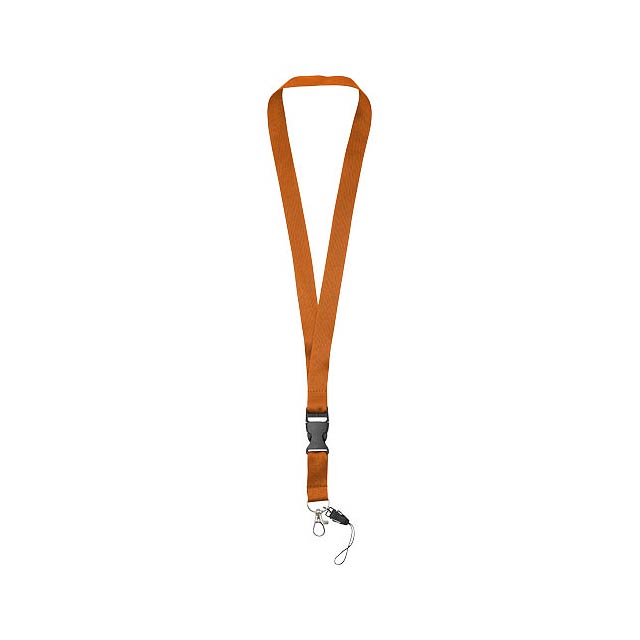 Sagan Lanyard mit abnehmbarer Schnalle und Handyband - Orange
