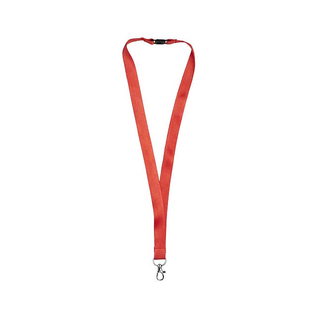 Julian Bambus Lanyard mit Sicherheitsclip - Transparente Rot