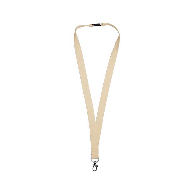 Dylan Baumwoll Lanyard mit Sicherheitsclip - Beige