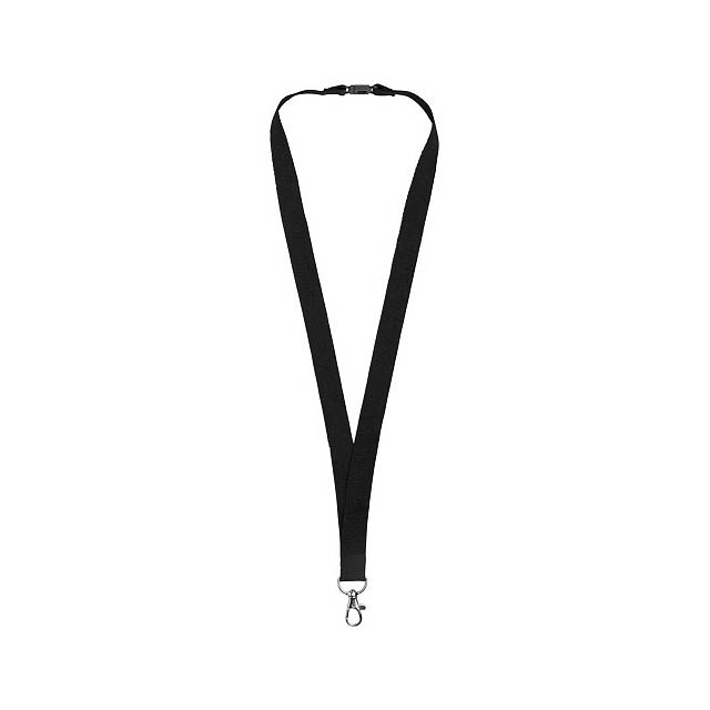 Dylan Baumwoll Lanyard mit Sicherheitsclip - schwarz