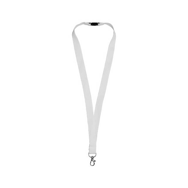 Dylan Baumwoll Lanyard mit Sicherheitsclip - Weiß 