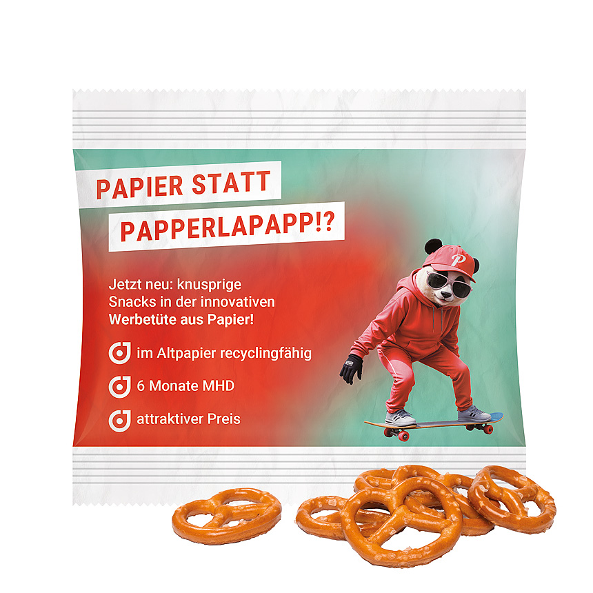 Snack midi sáček, recyklovatelný PaperPlus Pro, solené mini preclíky - Snack midi sáček, recyklovatelný PaperPlus Pro, solené mini preclíky -