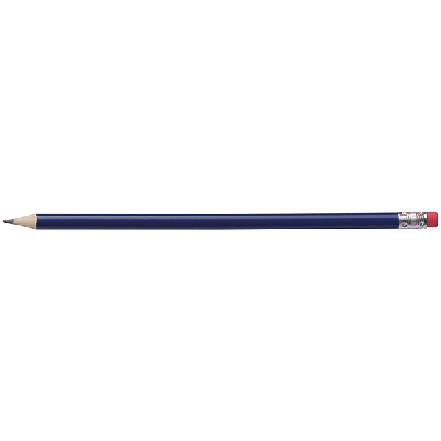 Bleistift mit Radiergummi - blau