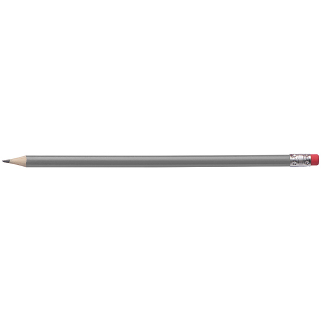 Bleistift mit Radiergummi - Grau
