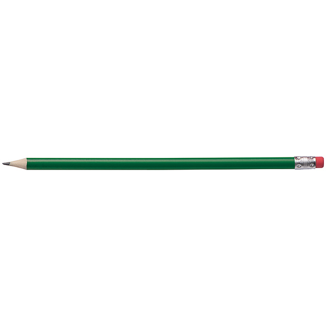 Bleistift mit Radiergummi - Grün