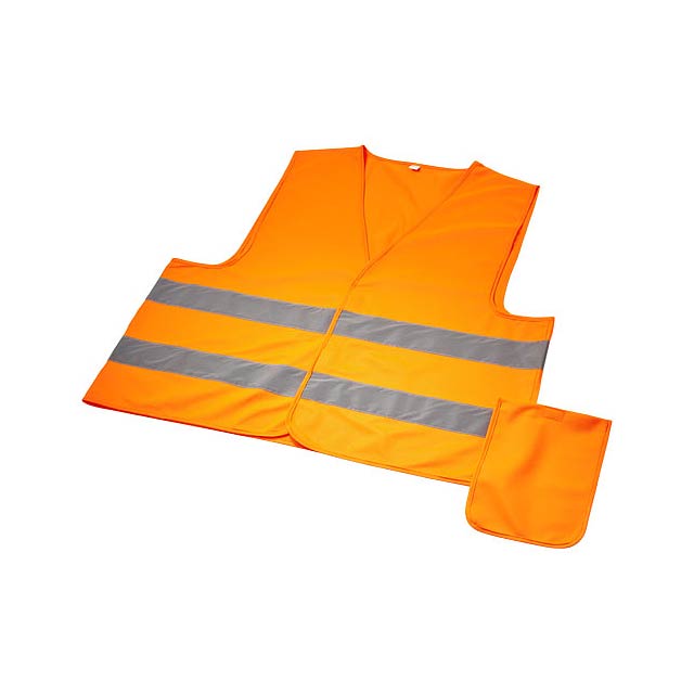 Watch-out XL safety vest in pouch for professional use - orange