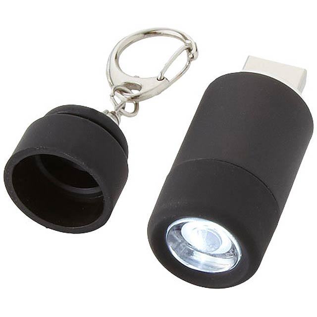 Avior wiederaufladbares LED-USB-Schlüssellicht - schwarz