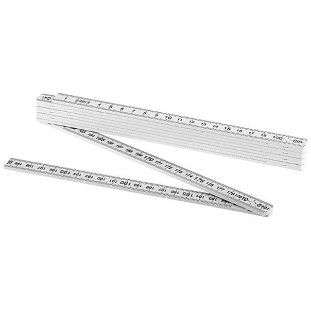 Monty 2 metre foldable ruler - white