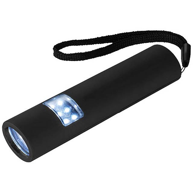 Miniaturní zářivá magnetická LED blikačka Grip Slim - čierna