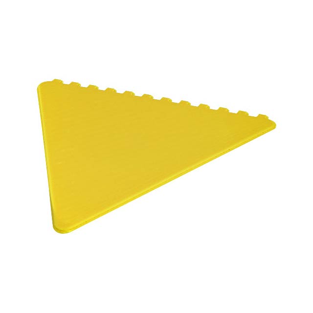 Frosty 2.0 triangular recycled plastic ice scraper - yellow