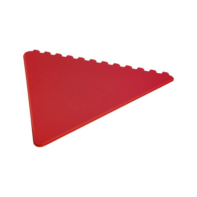 Frosty 2.0 triangular recycled plastic ice scraper - transparent red