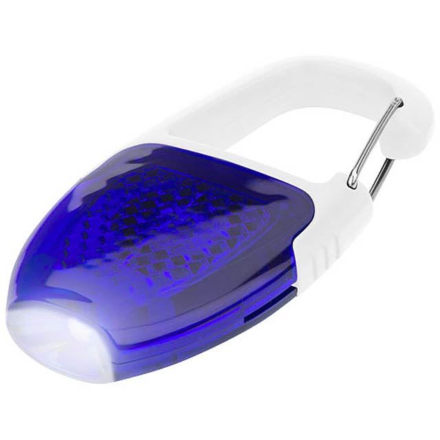 Reflect-or LED keychain light with carabiner - white