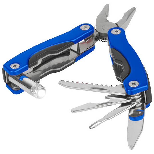 Casper 8-function multi-tool with LED flashlight - blue