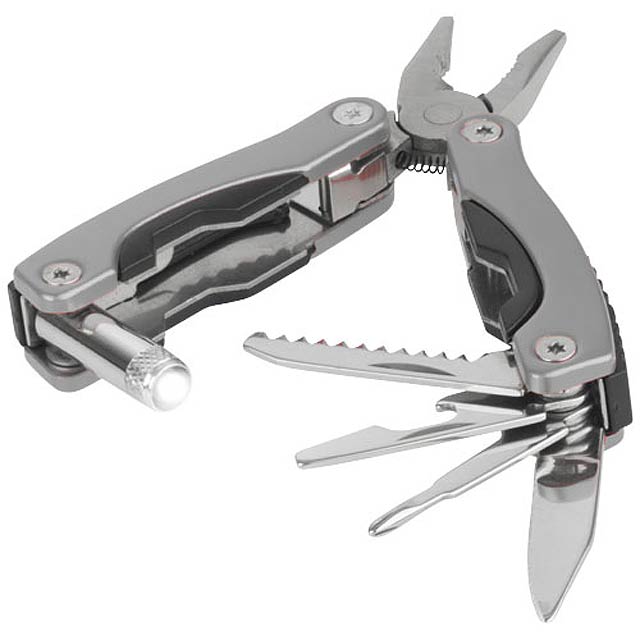 Casper 8-function multi-tool with LED flashlight - silver