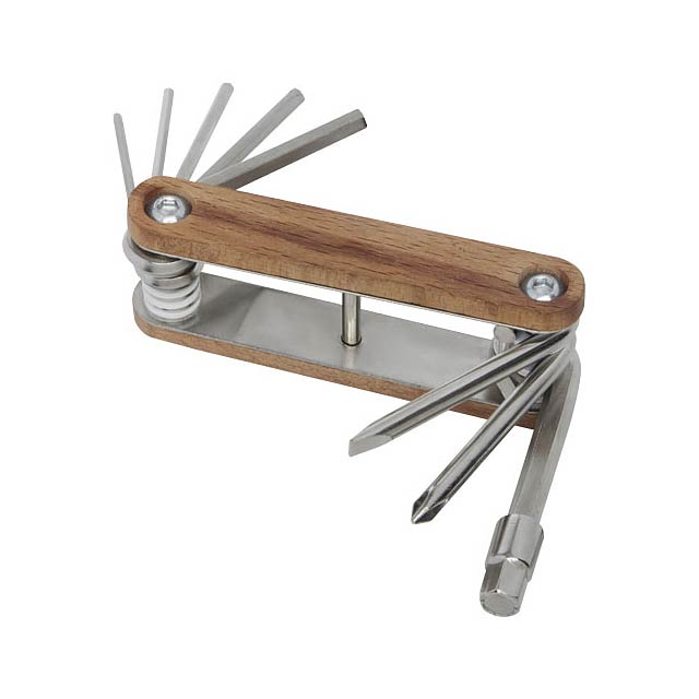 Dřevěný multifunkční nástroj na kolo Fixie s 8 funkcemi - drevo