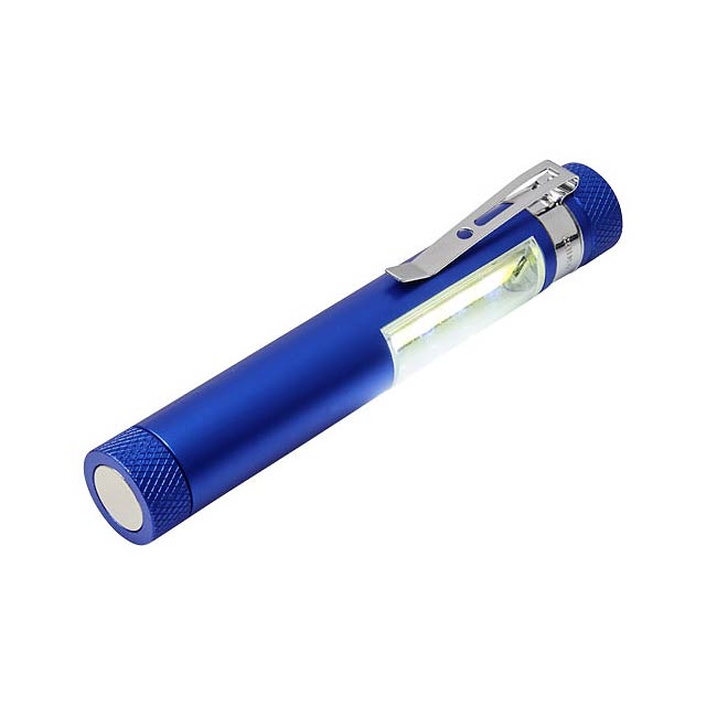 Stix pocket COB light with clip and magnet base - blue