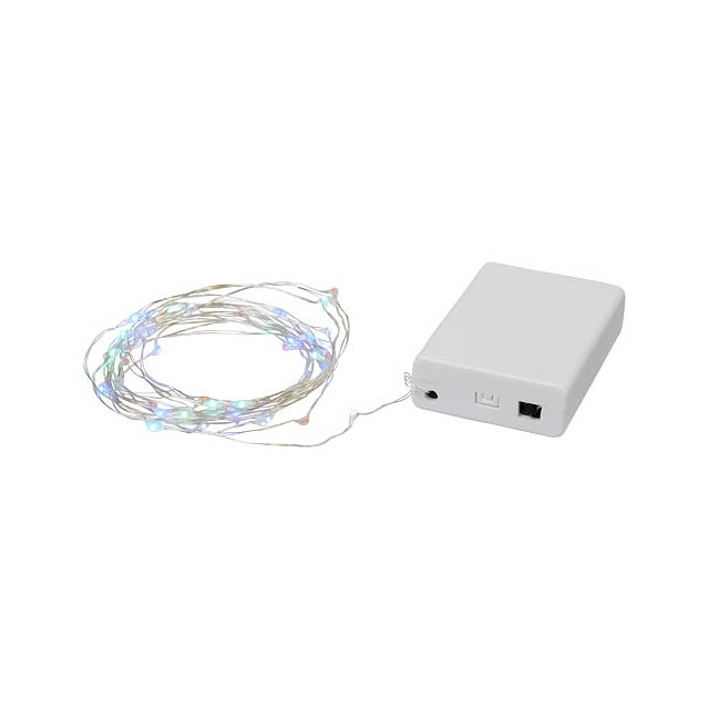 Zvukem aktivovaná řetězová světla Pulse s 50 LED - biela