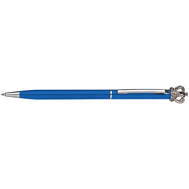 Kovové guľôčkové pero KING - modrá