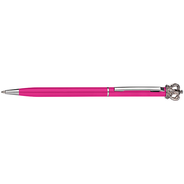 Metal ball pen KING - pink