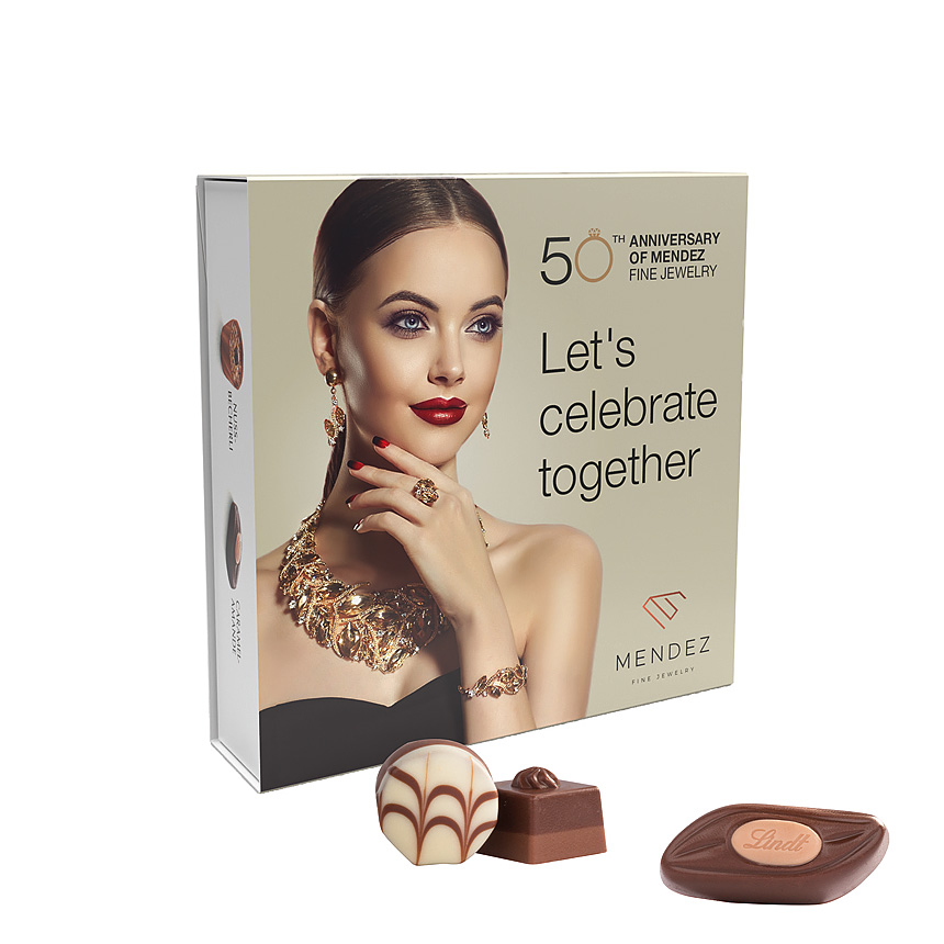 Lindt present, promotional slipcase, Lindt Mini Pralinés - Lindt present, promotional slipcase, Lindt Mini Pralinés -