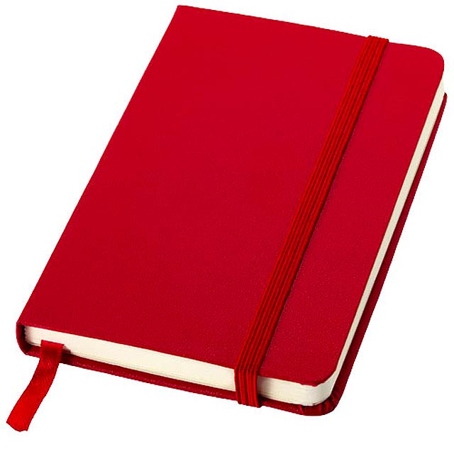 Classic A6 hard cover pocket notebook - red
