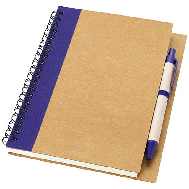 Priestly recycled notebook with pen - blue