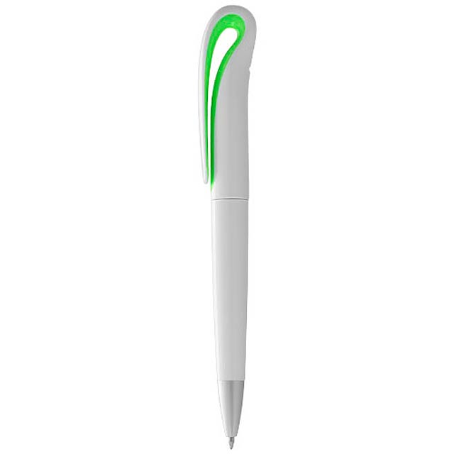 Swansea biele guličkové pero - zelená