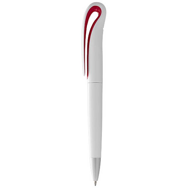 Swansea biele guličkové pero - červená