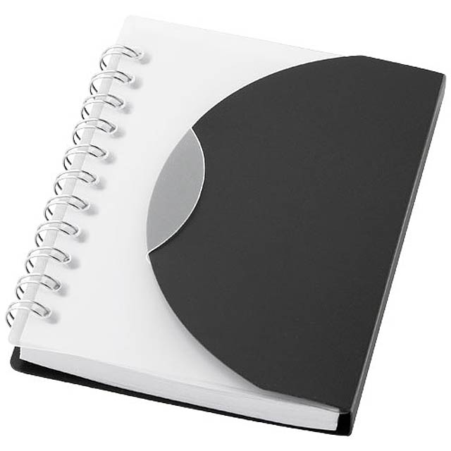 Post A7 spiral notebook with blank pages - black