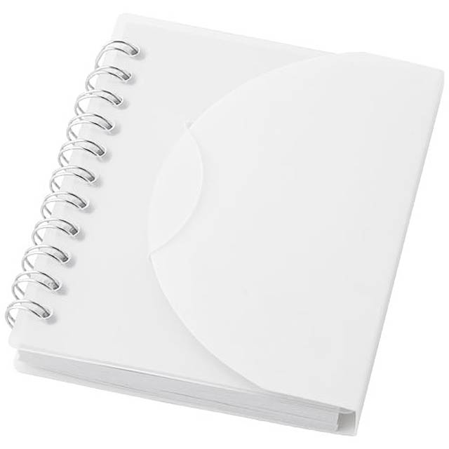 Post A7 spiral notebook with blank pages - white