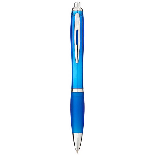 Nash transparentné guľôčkové pero - modrá